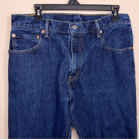 34x37 Levis 517 Dark Blue Denim Jeans Cotton Boot Cut Style - Picture 12 of 14